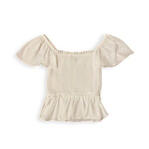 INC International Concepts Smocked Top White Small​​